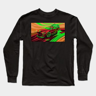 Ford Mustang pony GT Eco boost 2016 illustration graphics Long Sleeve T-Shirt